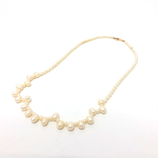 TASAKI Necklace Pearl, K18 white freshwater baroque pearl