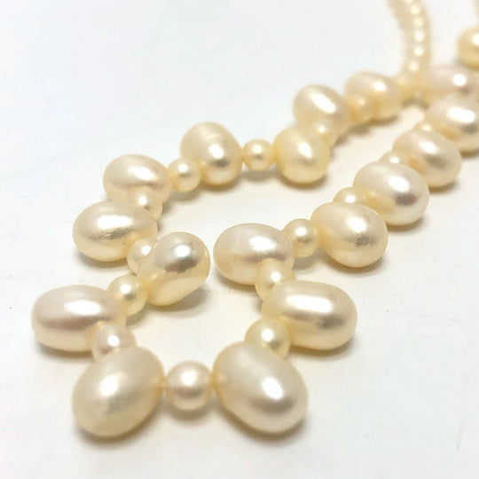 TASAKI Necklace Pearl, K18 white freshwater baroque pearl