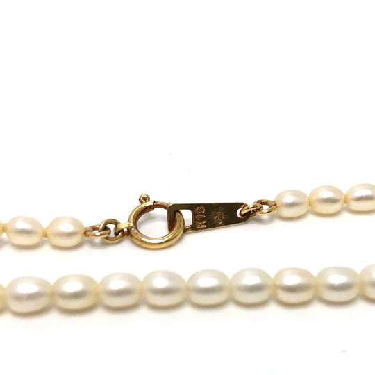 TASAKI Necklace Pearl, K18 white freshwater baroque pearl