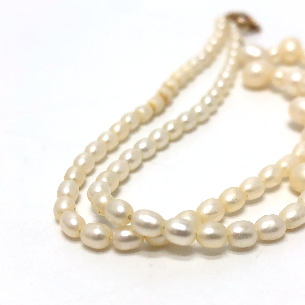 TASAKI Necklace Pearl, K18 white freshwater baroque pearl