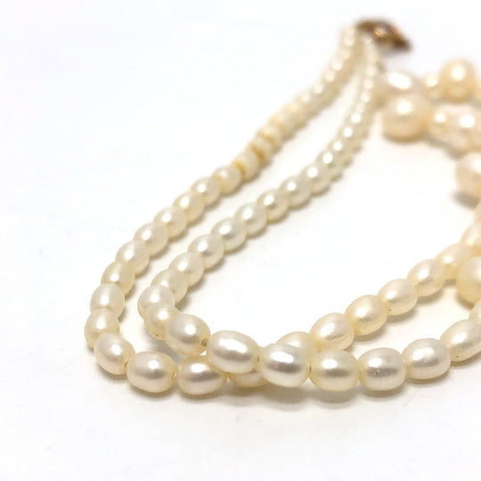 TASAKI Necklace Pearl, K18 white freshwater baroque pearl