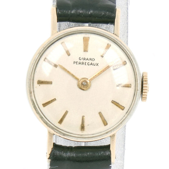 GIRARD-PERREGAUX Watches Hand Winding Stainless Steel , Leather gold 5819845 Silver dial Women Used Authentic
