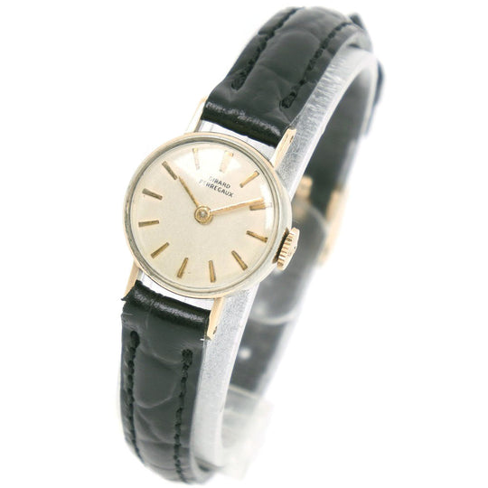 GIRARD-PERREGAUX Watches Hand Winding Stainless Steel , Leather gold 5819845 Silver dial Women Used Authentic