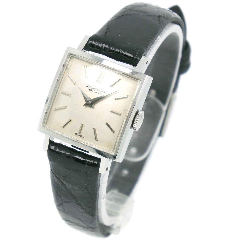 IWC SCHAFFHAUSEN Watches Hand Winding Stainless Steel , Leather white cal.41 Silver dial Women Used Authentic