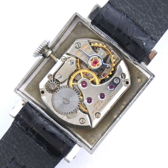 IWC SCHAFFHAUSEN Watches Hand Winding Stainless Steel , Leather white cal.41 Silver dial Women Used Authentic