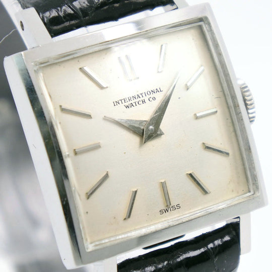 IWC SCHAFFHAUSEN Watches Hand Winding Stainless Steel , Leather white cal.41 Silver dial Women Used Authentic