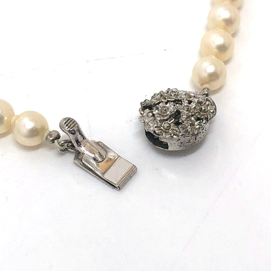 JEWELRY Necklace Pearl white Pearl 0.2" to 0.2" Women Used Authentic
