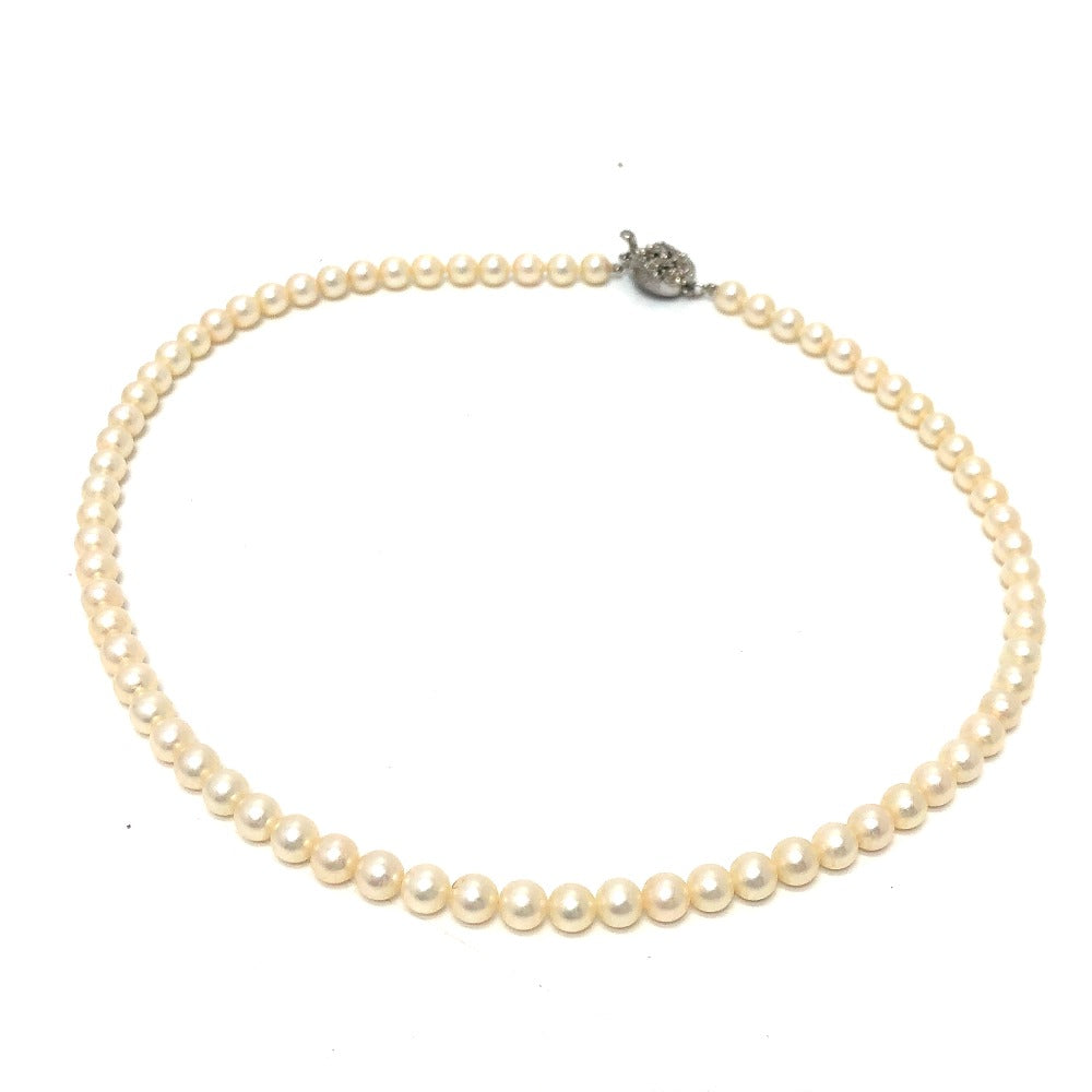 JEWELRY Necklace Pearl white Pearl 0.2" to 0.2" Women Used Authentic