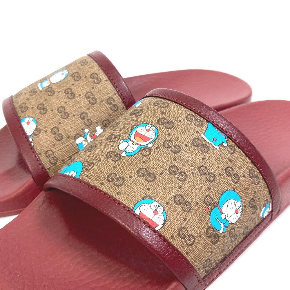 GUCCI Sandals 655036 rubber wine-red shoes Doraemon 35