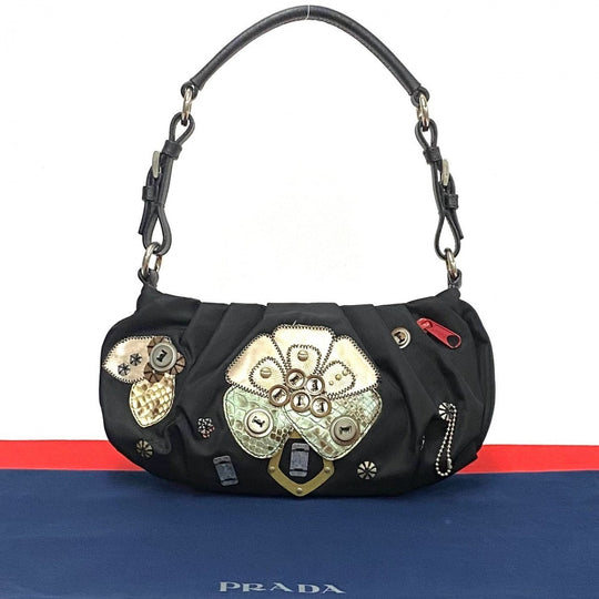 PRADA Handbag Nylon black