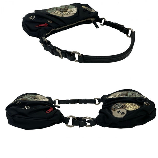 PRADA Handbag Nylon black