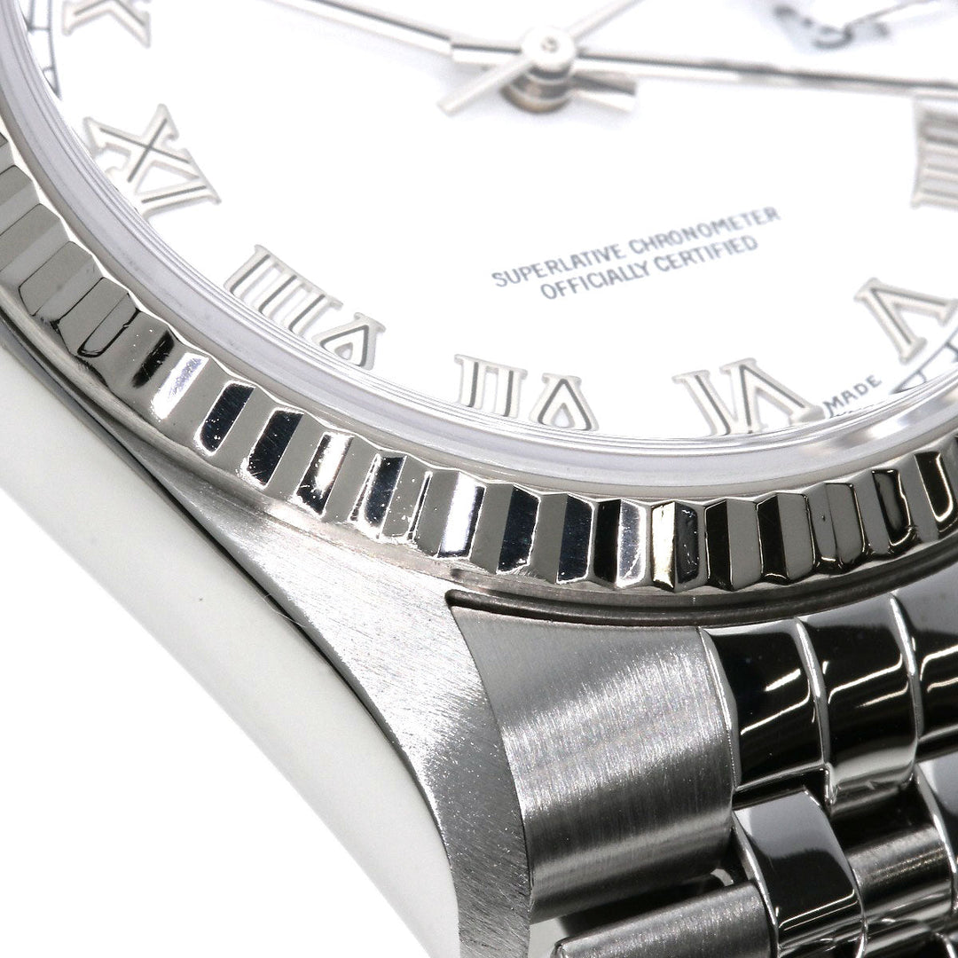 ROLEX Watches Mechanical Automatic 16234 Stainless Steel , Stainless Steel , K18WG Silver Datejust white dial mens Used Authentic