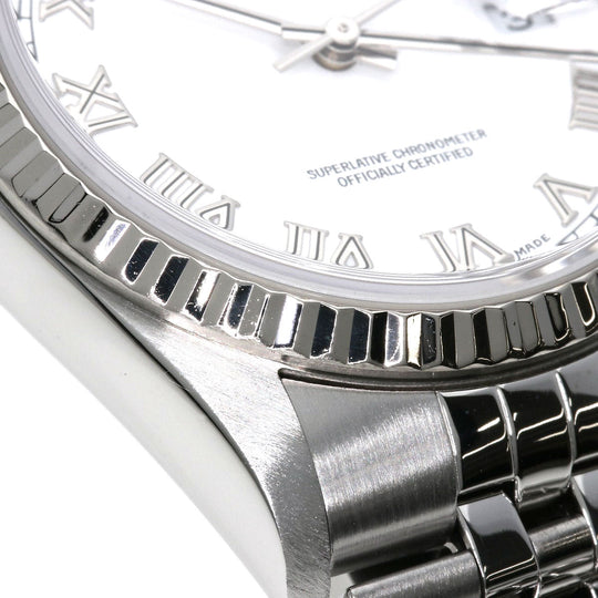 ROLEX Watches Mechanical Automatic 16234 Stainless Steel , Stainless Steel , K18WG Silver Datejust white dial mens Used Authentic