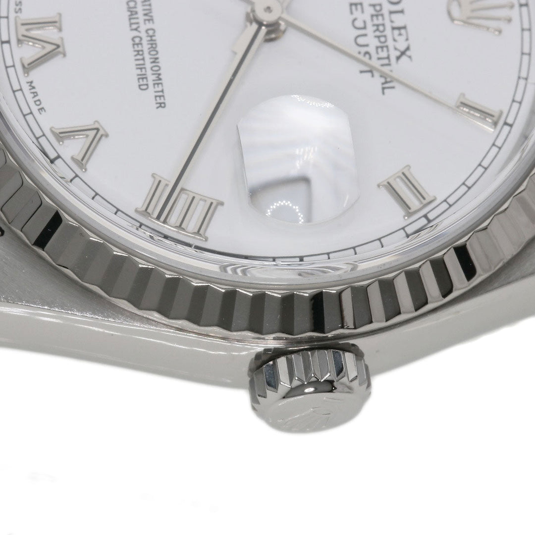 ROLEX Watches Mechanical Automatic 16234 Stainless Steel , Stainless Steel , K18WG Silver Datejust white dial mens Used Authentic