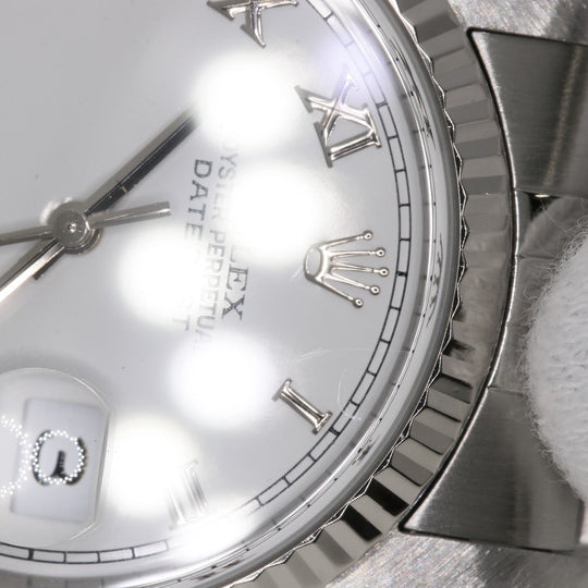ROLEX Watches Mechanical Automatic 16234 Stainless Steel , Stainless Steel , K18WG Silver Datejust white dial mens Used Authentic