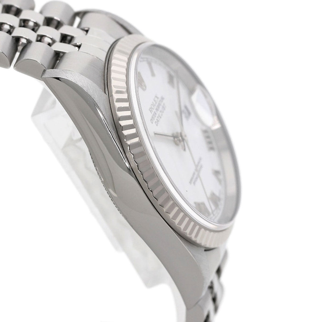 ROLEX Watches Mechanical Automatic 16234 Stainless Steel , Stainless Steel , K18WG Silver Datejust white dial mens Used Authentic