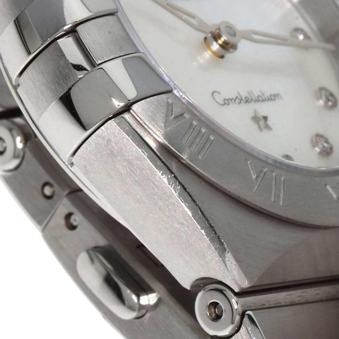 OMEGA Watches Quartz 131.10.25.60.55.001 Stainless Steel , Stainless Steel Silver Constellation Manhattan 12P Diamond White shell dial Women Used Authentic