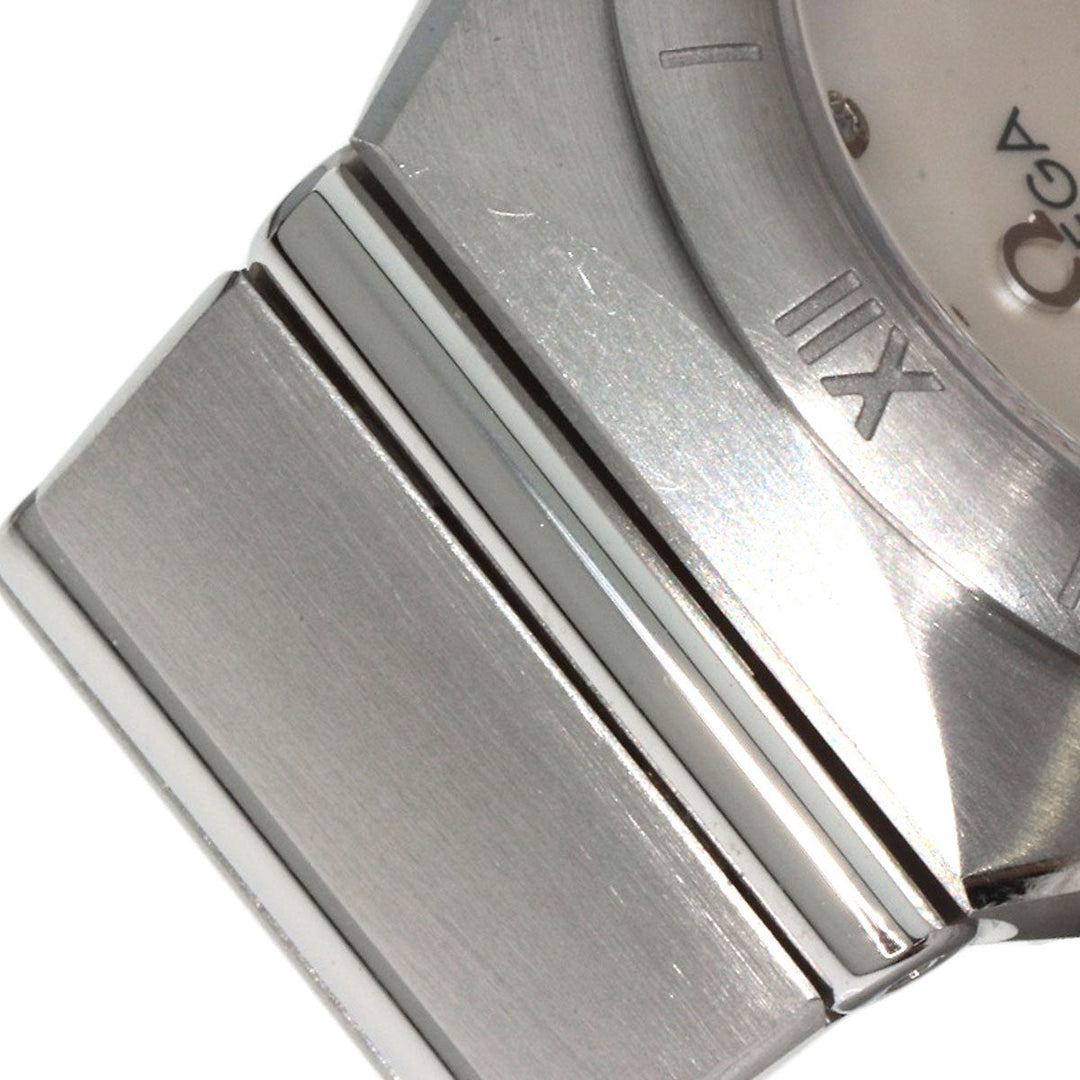 OMEGA Watches Quartz 131.10.25.60.55.001 Stainless Steel , Stainless Steel Silver Constellation Manhattan 12P Diamond White shell dial Women Used Authentic