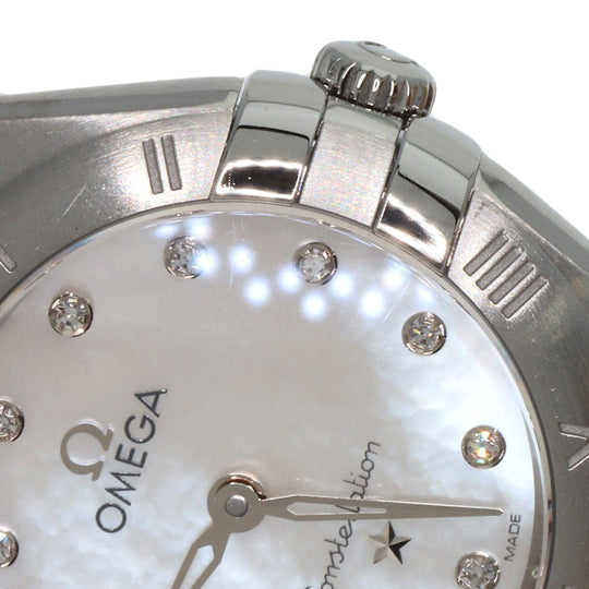 OMEGA Watches Quartz 131.10.25.60.55.001 Stainless Steel , Stainless Steel Silver Constellation Manhattan 12P Diamond White shell dial Women Used Authentic