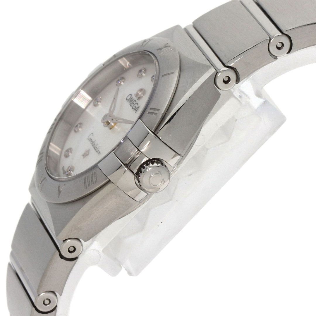 OMEGA Watches Quartz 131.10.25.60.55.001 Stainless Steel , Stainless Steel Silver Constellation Manhattan 12P Diamond White shell dial Women Used Authentic