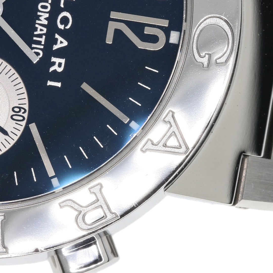 BVLGARI Watches Mechanical Automatic BB38SSDCH Stainless Steel , Stainless Steel Silver Bulgari Bulgari Chronograph black dial mens Used Authentic