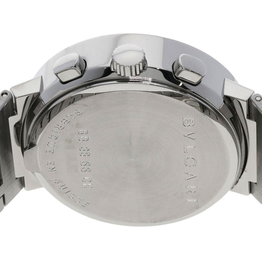 BVLGARI Watches Mechanical Automatic BB38SSDCH Stainless Steel , Stainless Steel Silver Bulgari Bulgari Chronograph black dial mens Used Authentic