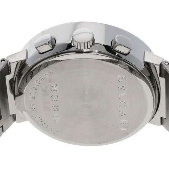BVLGARI Watches Mechanical Automatic BB38SSDCH Stainless Steel , Stainless Steel Silver Bulgari Bulgari Chronograph black dial mens Used Authentic