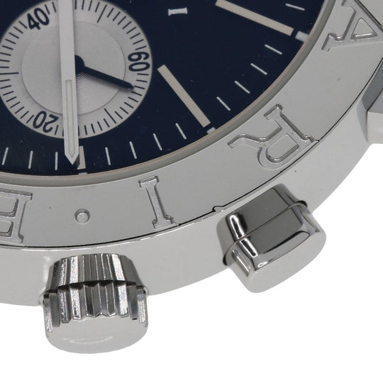 BVLGARI Watches Mechanical Automatic BB38SSDCH Stainless Steel , Stainless Steel Silver Bulgari Bulgari Chronograph black dial mens Used Authentic