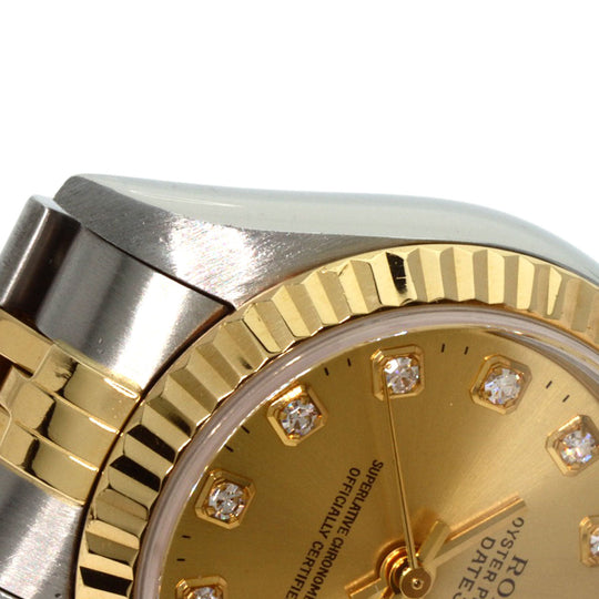 ROLEX Watches Mechanical Automatic 79173G Stainless Steel Silver Datejust 10P Diamond gold dial