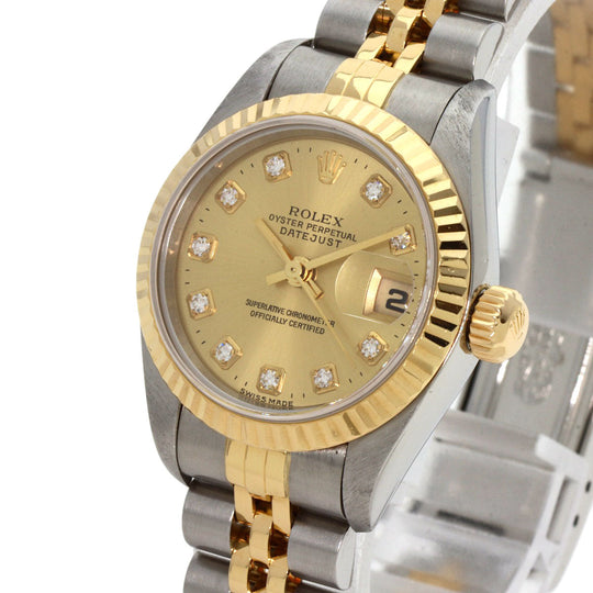 ROLEX Watches Mechanical Automatic 79173G Stainless Steel Silver Datejust 10P Diamond gold dial