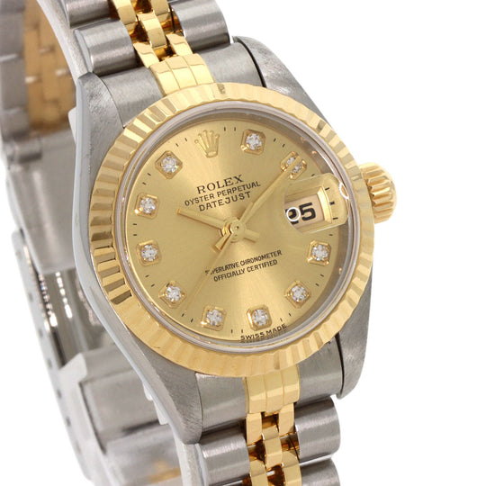 ROLEX Watches Mechanical Automatic 79173G Stainless Steel Silver Datejust 10P Diamond gold dial