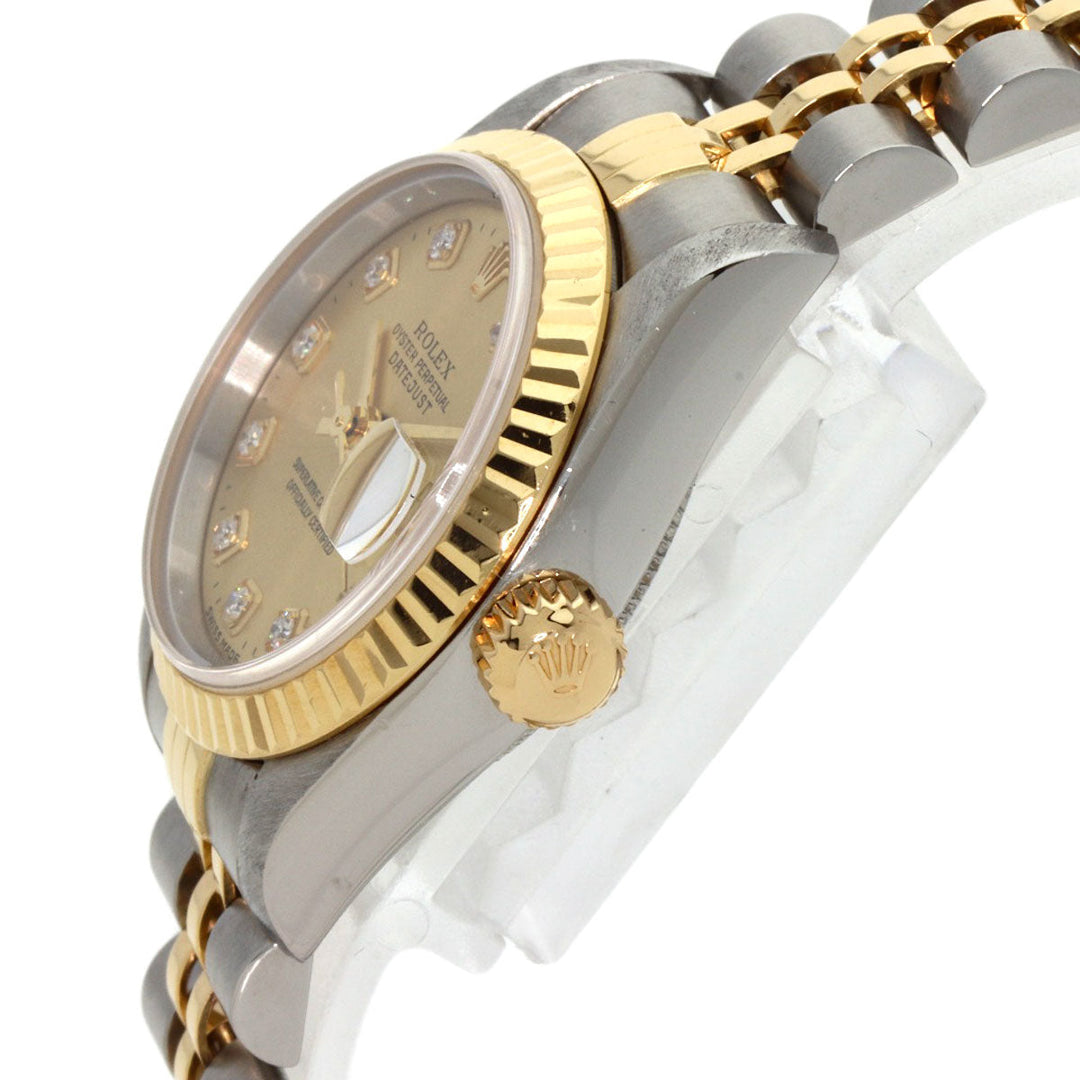 ROLEX Watches Mechanical Automatic 79173G Stainless Steel Silver Datejust 10P Diamond gold dial