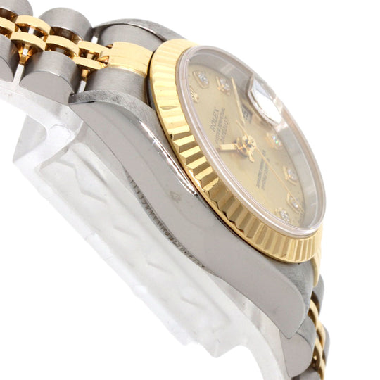 ROLEX Watches Mechanical Automatic 79173G Stainless Steel Silver Datejust 10P Diamond gold dial