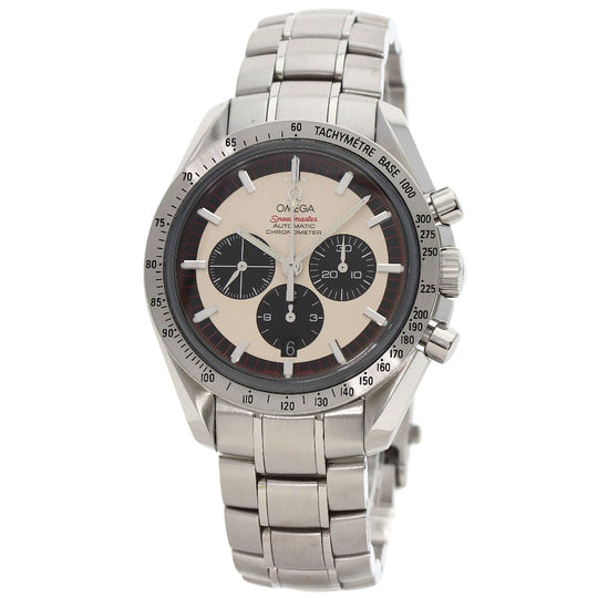OMEGA Watches Mechanical Automatic 3559.32 Stainless Steel , Stainless Steel Silver Speedmaster Schumacher Legend Limited to 6000 pieces Ivory dial mens Used Authentic