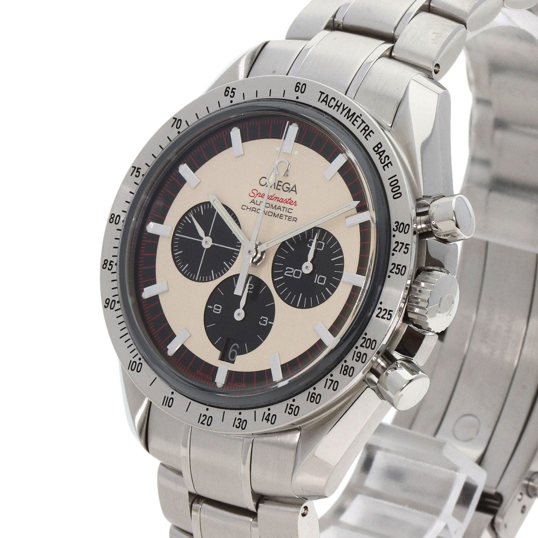 OMEGA Watches Mechanical Automatic 3559.32 Stainless Steel , Stainless Steel Silver Speedmaster Schumacher Legend Limited to 6000 pieces Ivory dial mens Used Authentic