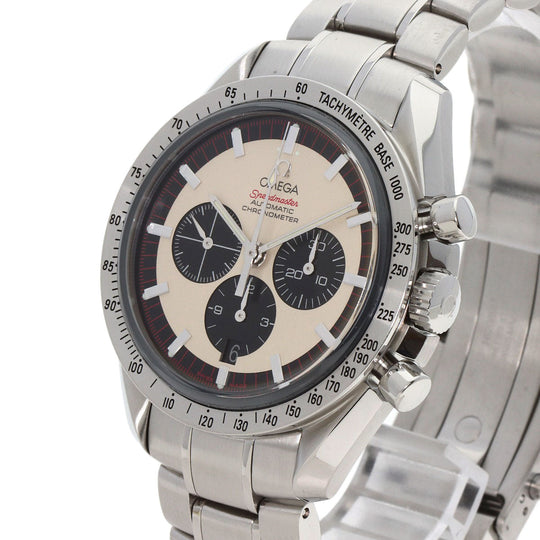 OMEGA Watches Mechanical Automatic 3559.32 Stainless Steel , Stainless Steel Silver Speedmaster Schumacher Legend Limited to 6000 pieces Ivory dial mens Used Authentic