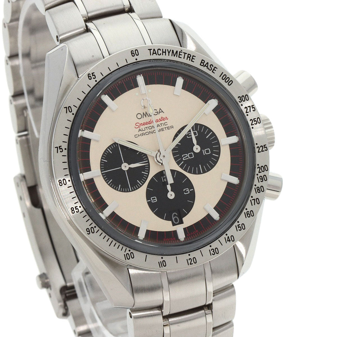 OMEGA Watches Mechanical Automatic 3559.32 Stainless Steel , Stainless Steel Silver Speedmaster Schumacher Legend Limited to 6000 pieces Ivory dial mens Used Authentic