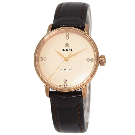 RADO Watches Mechanical Automatic R22865765 Stainless Steel, Leather gold Kupole white dial Women Used Authentic