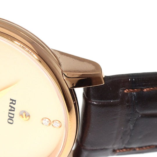 RADO Watches Mechanical Automatic R22865765 Stainless Steel, Leather gold Kupole white dial Women Used Authentic