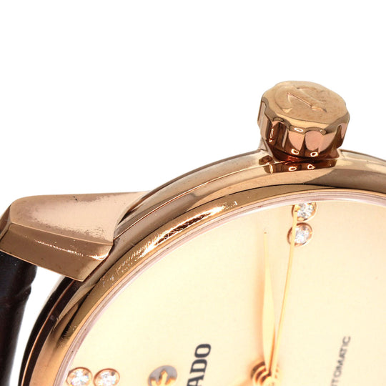 RADO Watches Mechanical Automatic R22865765 Stainless Steel, Leather gold Kupole white dial Women Used Authentic
