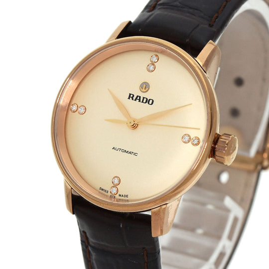 RADO Watches Mechanical Automatic R22865765 Stainless Steel, Leather gold Kupole white dial Women Used Authentic