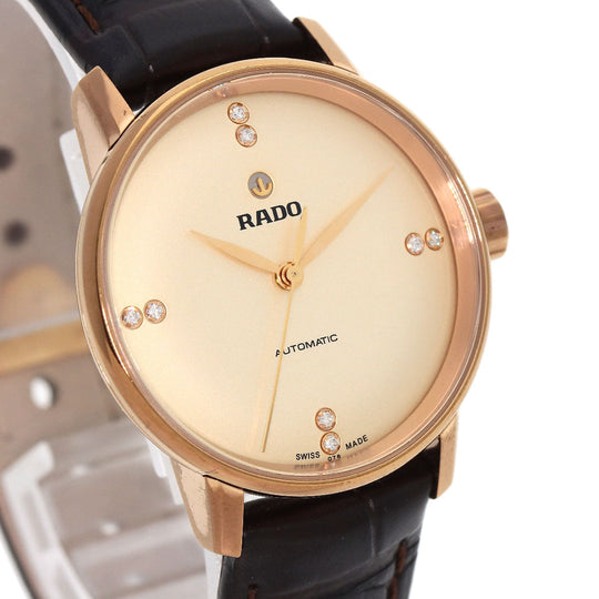 RADO Watches Mechanical Automatic R22865765 Stainless Steel, Leather gold Kupole white dial Women Used Authentic