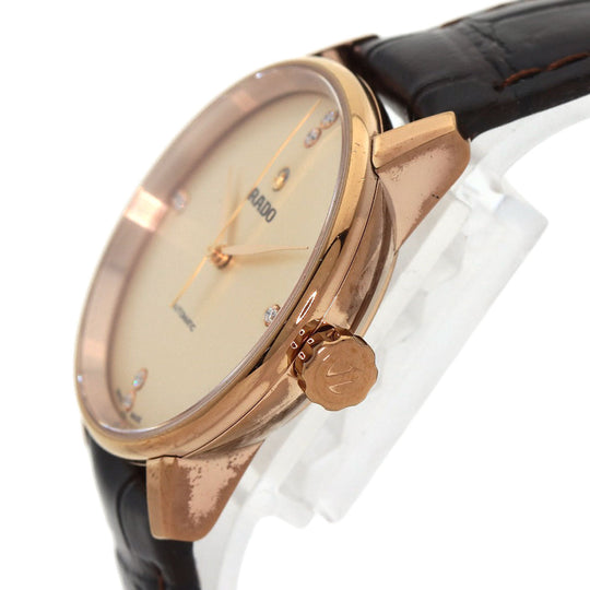RADO Watches Mechanical Automatic R22865765 Stainless Steel, Leather gold Kupole white dial Women Used Authentic