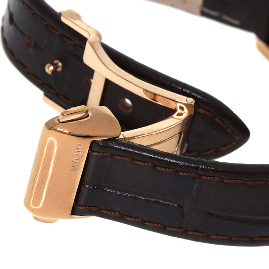 RADO Watches Mechanical Automatic R22865765 Stainless Steel, Leather gold Kupole white dial Women Used Authentic