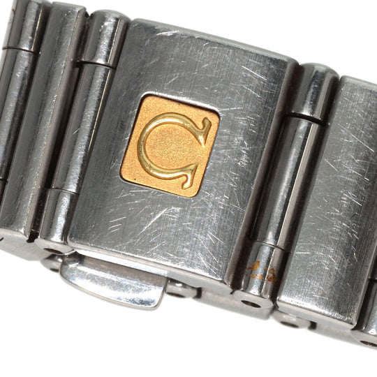 OMEGA Watches Quartz 1562.67 Stainless Steel , Stainless Steel Silver Constellation Mini 12P Diamond Orange dial Women Used Authentic