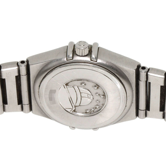 OMEGA Watches Quartz 1562.67 Stainless Steel , Stainless Steel Silver Constellation Mini 12P Diamond Orange dial Women Used Authentic
