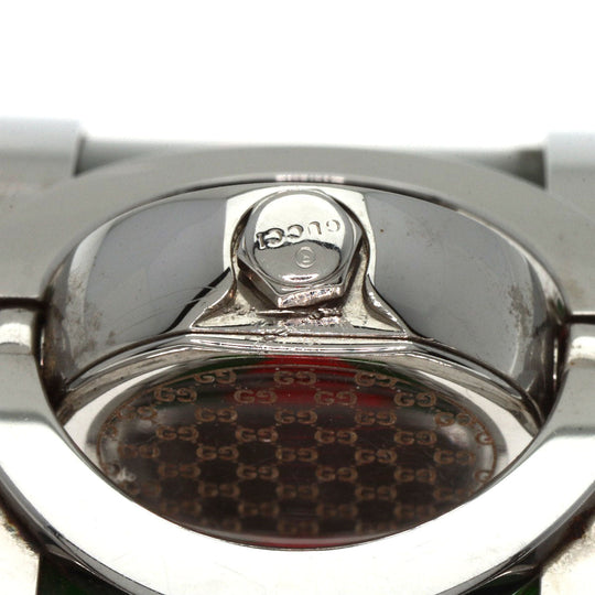 GUCCI Watches Quartz 112 Stainless Steel, SSxPlastic Silver Twirl black dial Women Used Authentic