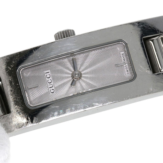 GUCCI Watches Quartz 3900L Stainless Steel , Stainless Steel Silver Square face Silver dial Women Used Authentic