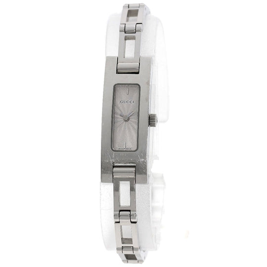 GUCCI Watches Quartz 3900L Stainless Steel , Stainless Steel Silver Square face Silver dial Women Used Authentic