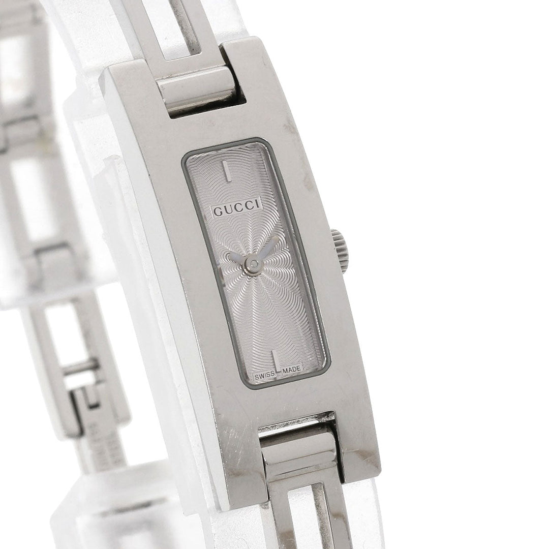 GUCCI Watches Quartz 3900L Stainless Steel , Stainless Steel Silver Square face Silver dial Women Used Authentic